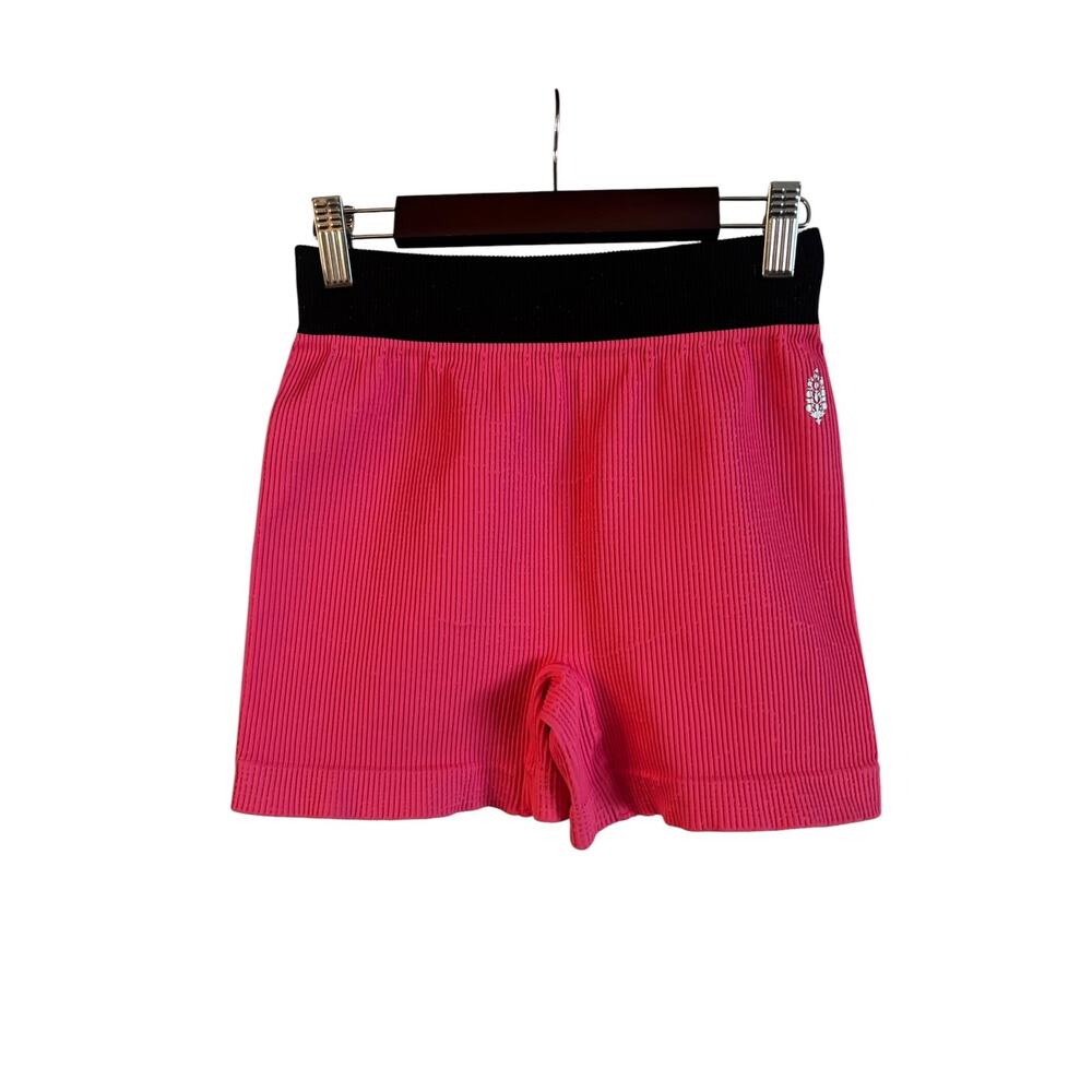 Free People Womens Movement Shorts Happiness Runs Prajna Bright Fuchsia M / L